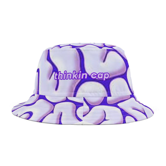 Brain Wave Bucket Hat - AOP, Unique Streetwear, Gift for Students, Summer Accessory, Casual Fashion