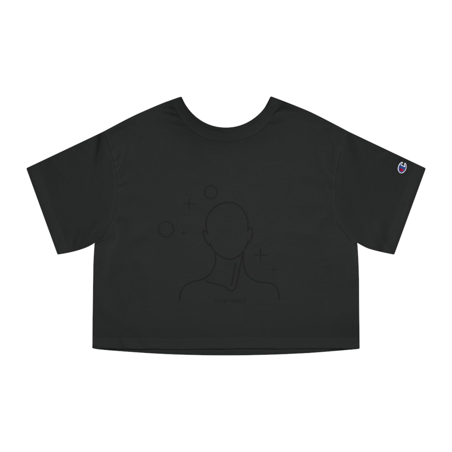 Stay Weird Cropped T-Shirt for Women, Chill Style Tee, Everyday Casual Wear, Gift for Friends, Summer Fashion Top