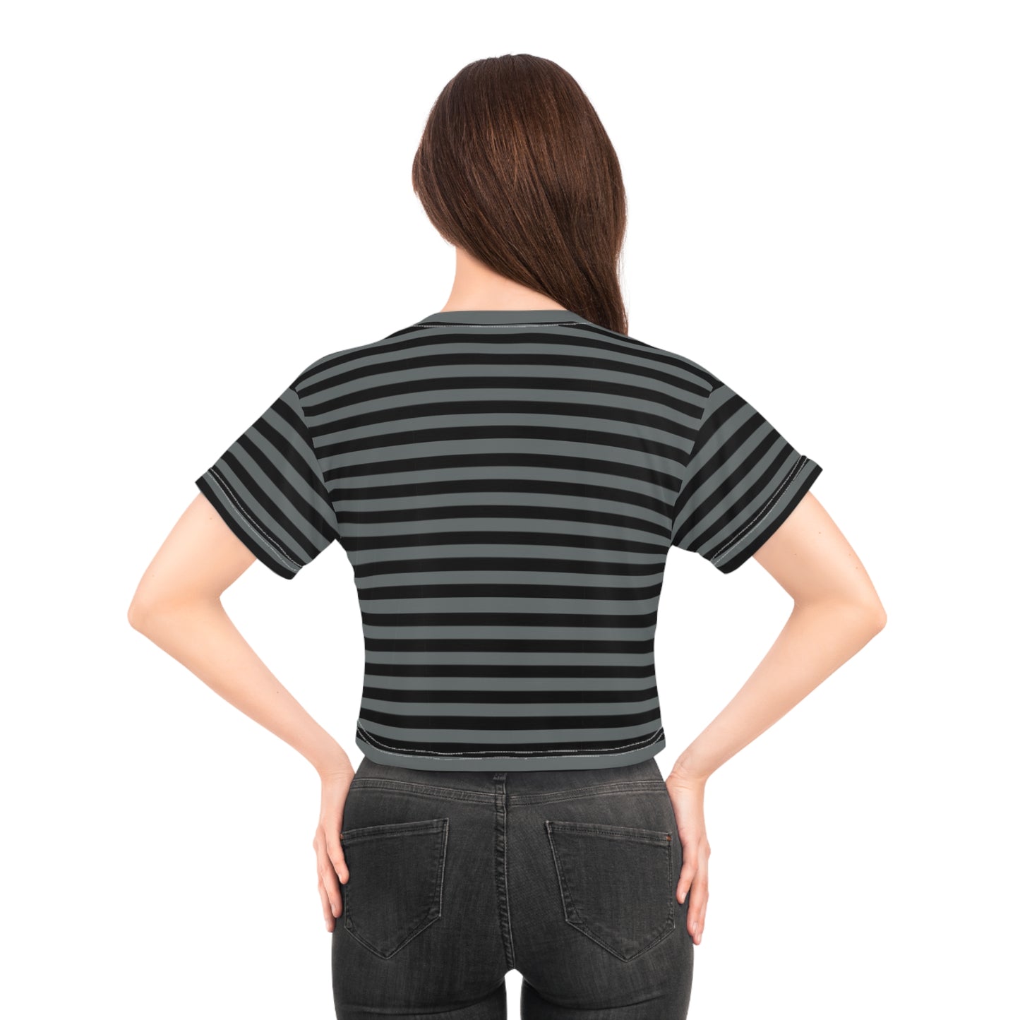 Stylish Striped Crop Tee for Casual Vibes