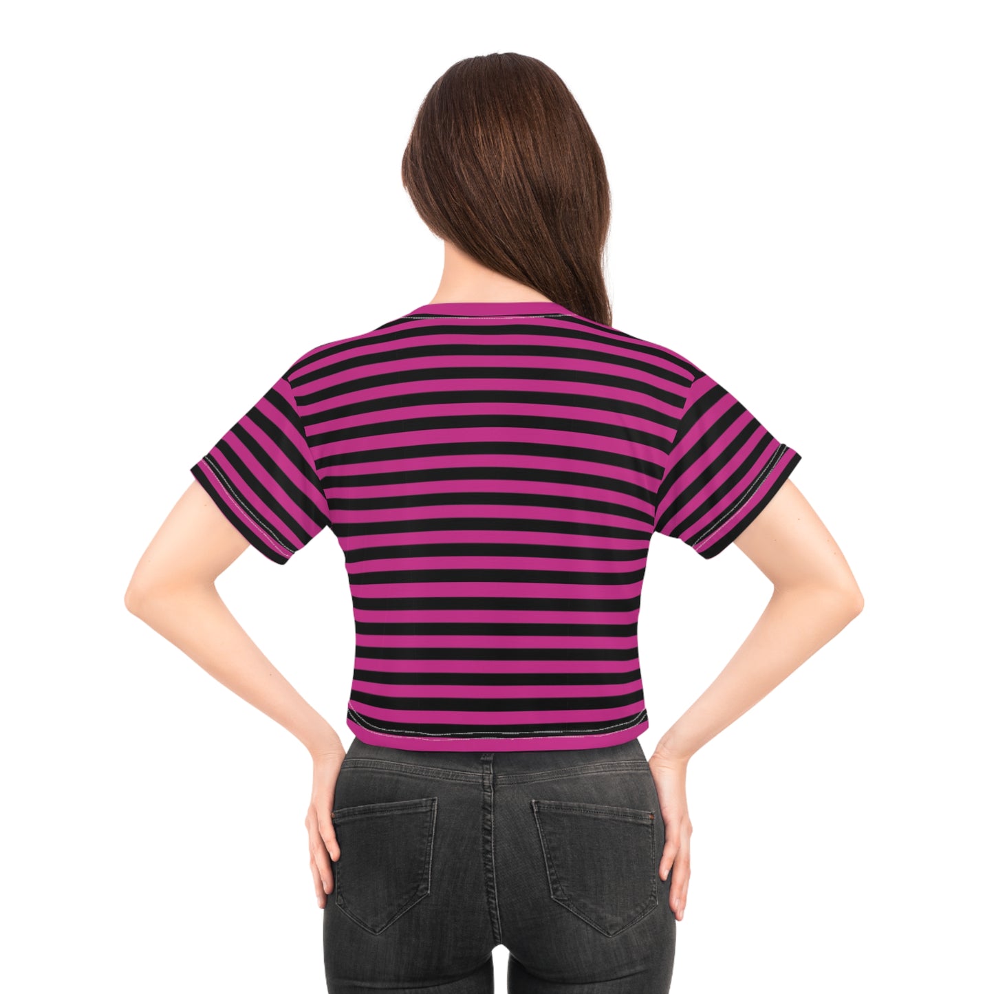 Vibrant Striped Crop Tee - Fun Summer Style, Casual Wear, Festival Outfit, Gift for Her, Beach Day Essential