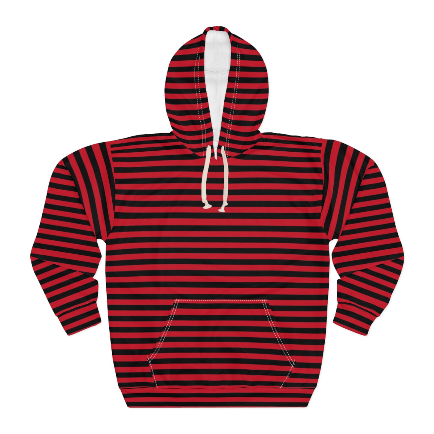 Bold Striped Unisex Pullover Hoodie, Cozy Hooded Sweatshirt, Casual Streetwear, Gift for Him/Her, Fall/Winter Style