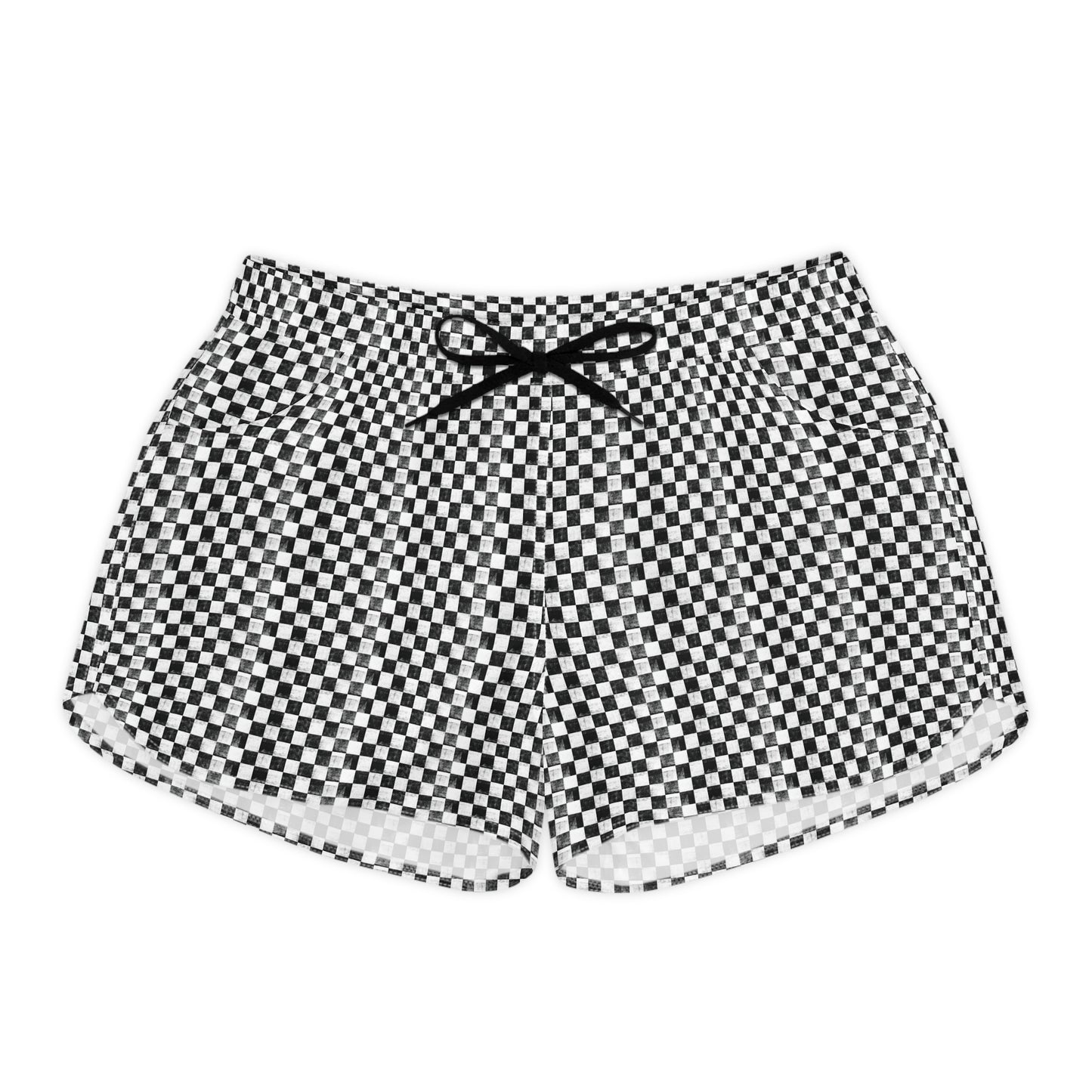 Checkered Pattern Women's Casual Shorts