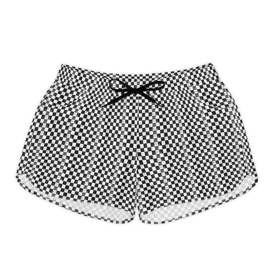 Checkered Pattern Women's Casual Shorts
