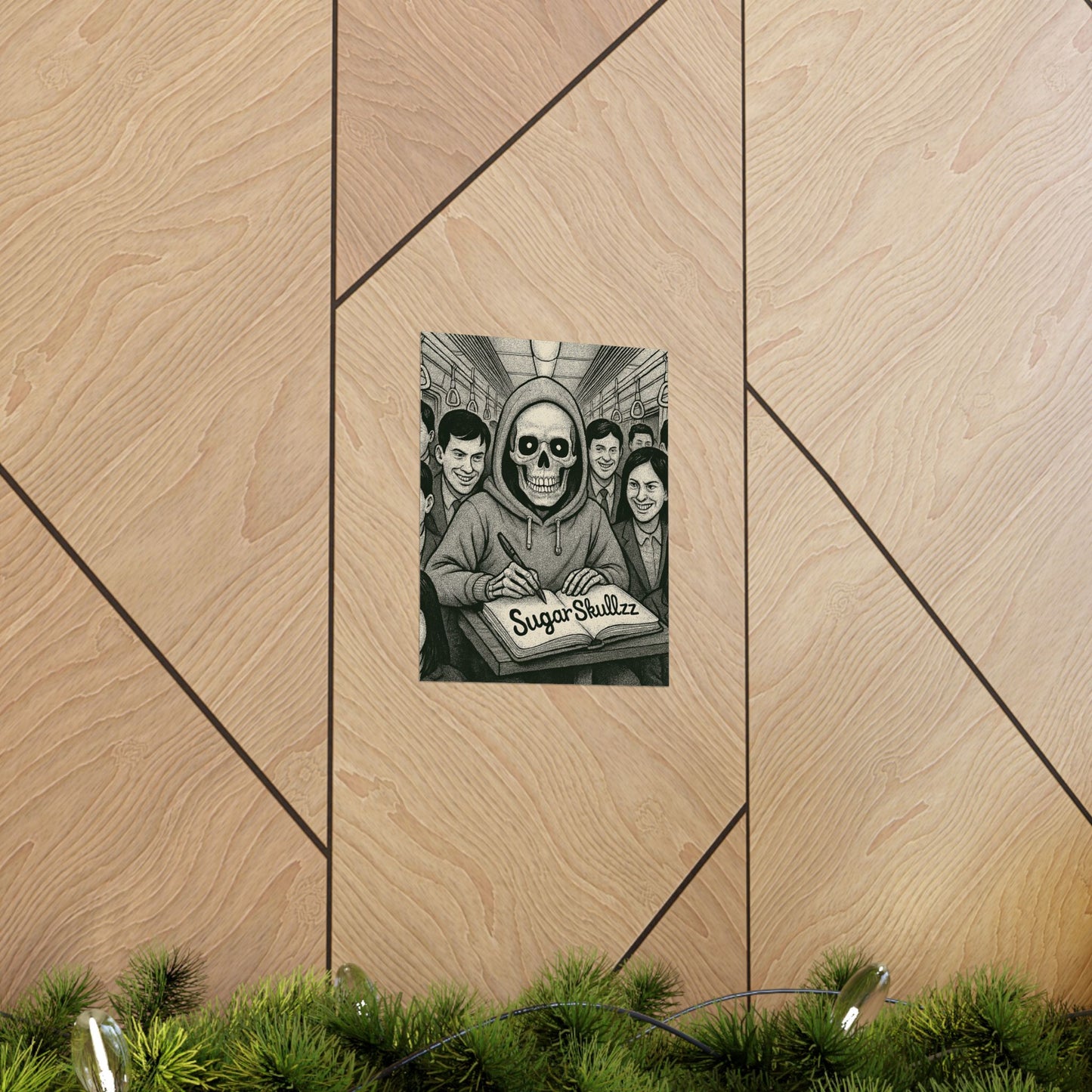 Edgy Sugar Skull Matte Poster - Urban Vibe Art Print