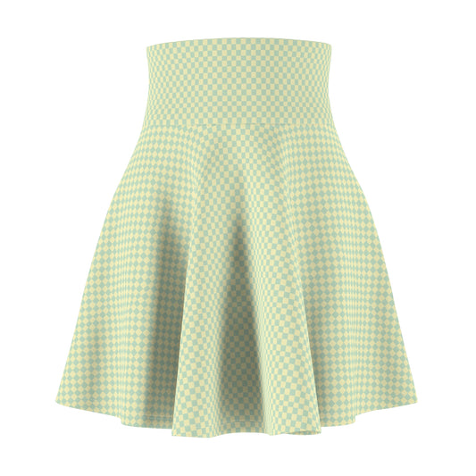 Women's Gingham Skater Skirt - Casual Chic, Perfect for Spring Weddings, Festivals, Day Out, Brunch, Summer Parties