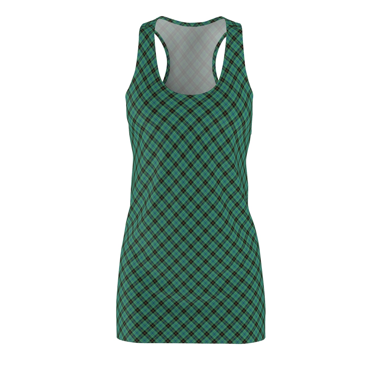 Plaid Racerback Dress, Women's Casual Summer Dress, Stylish Outdoor Dress, Great for Parties, Everyday Wear, Perfect Gift