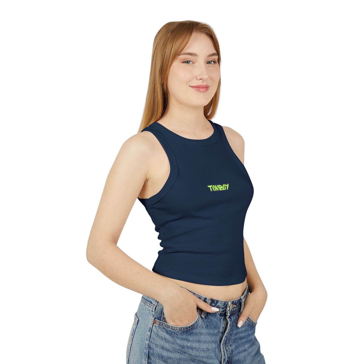 Chic Women's Racer Tank Top - Summer Style, Casual Wear, Fitness Apparel, Everyday Essential, Trendy Sleeveless Top