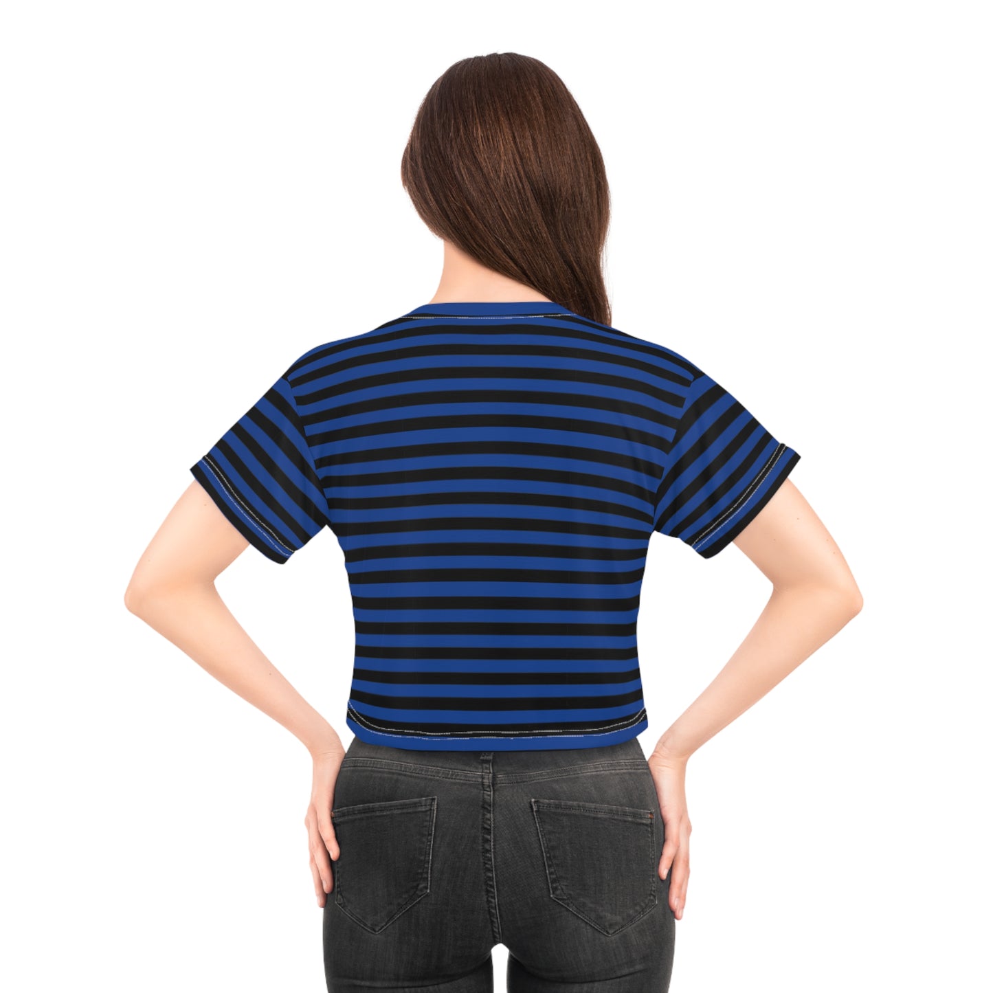 Stylish Striped Crop Tee, Casual Summer Top, Trendy Beachwear, Perfect for Festivals, Boat Parties, Gifts for Trendsetters
