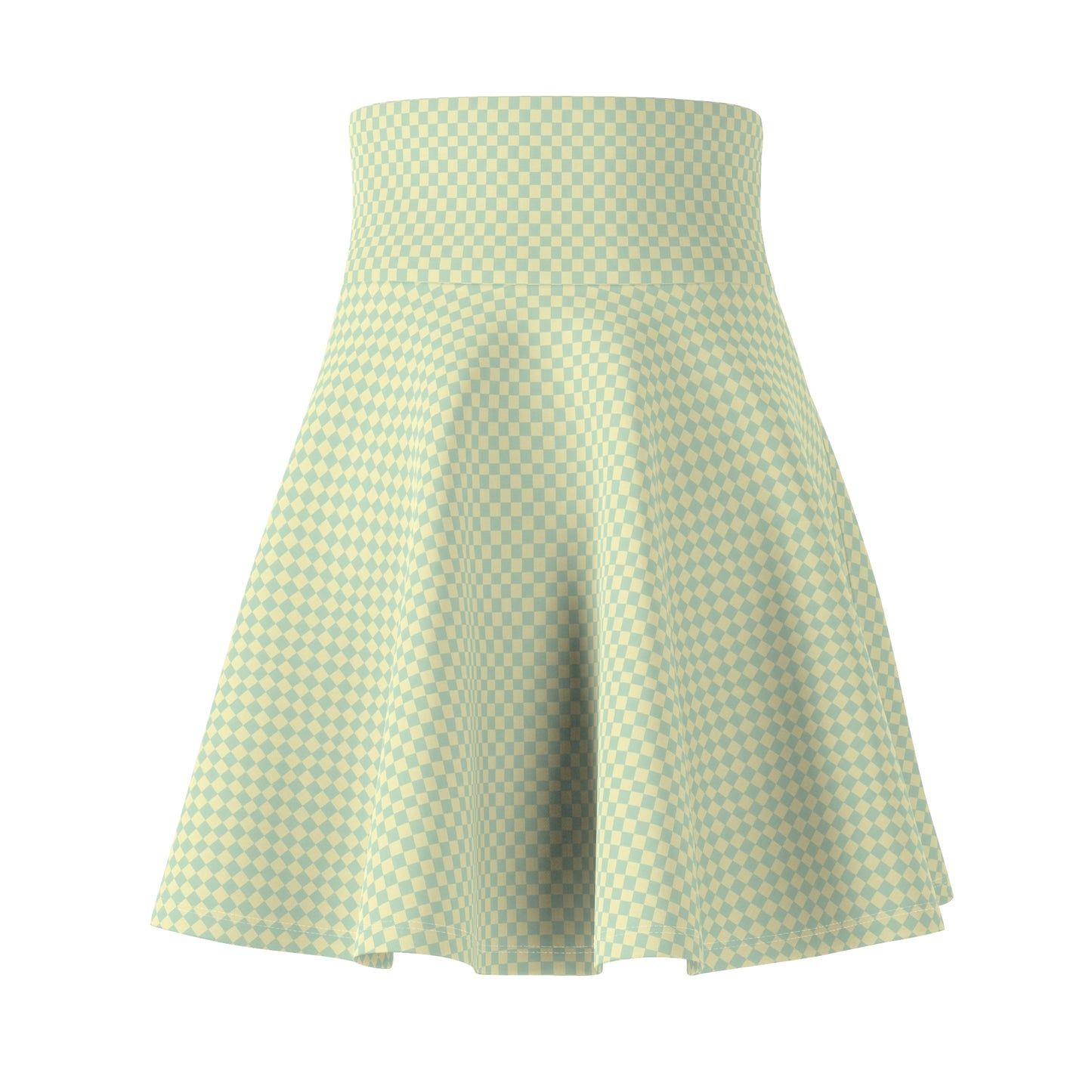 Women's Gingham Skater Skirt - Casual Chic, Perfect for Spring Weddings, Festivals, Day Out, Brunch, Summer Parties