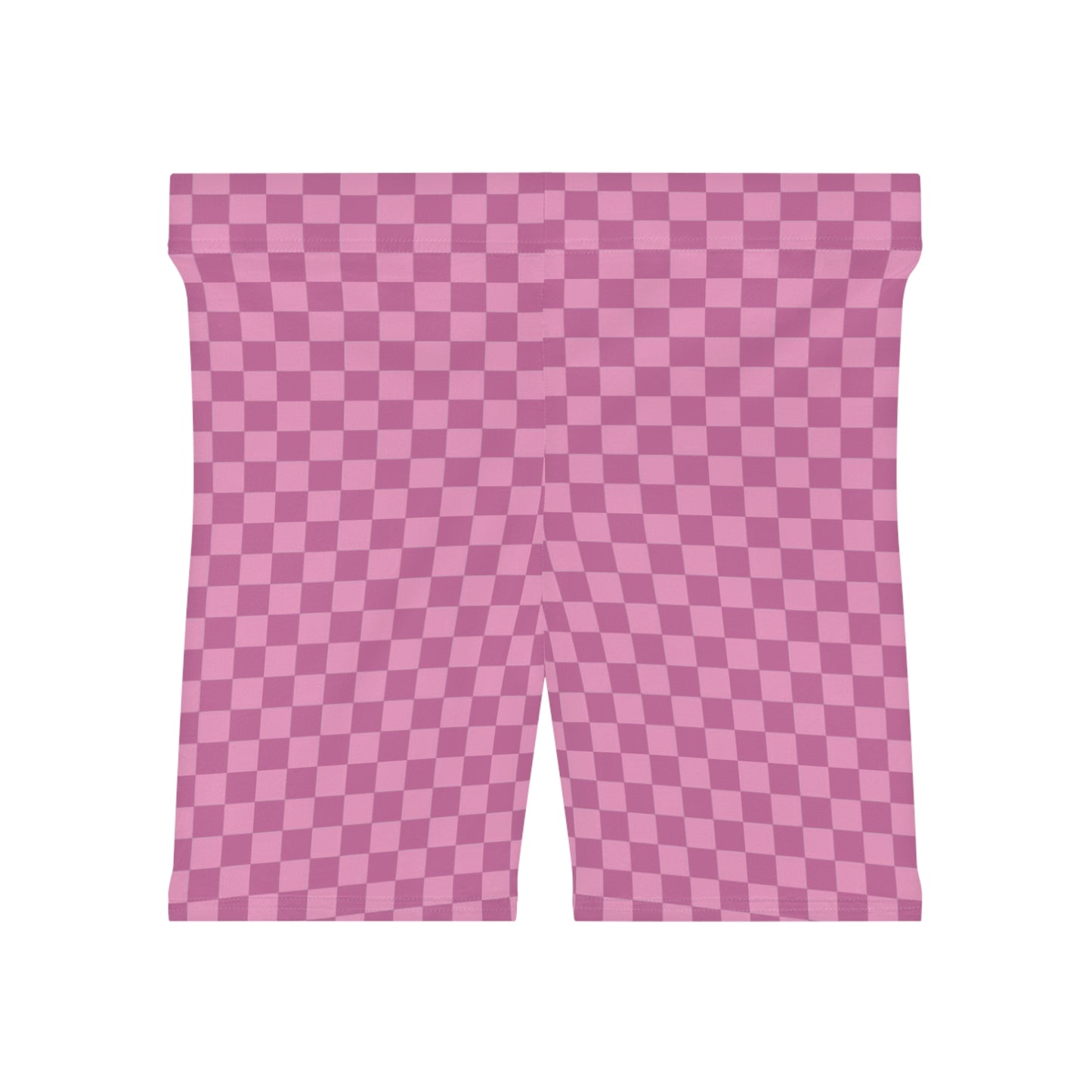 Stylish Women's Checkered Pattern Biker Shorts Checkered Pattern