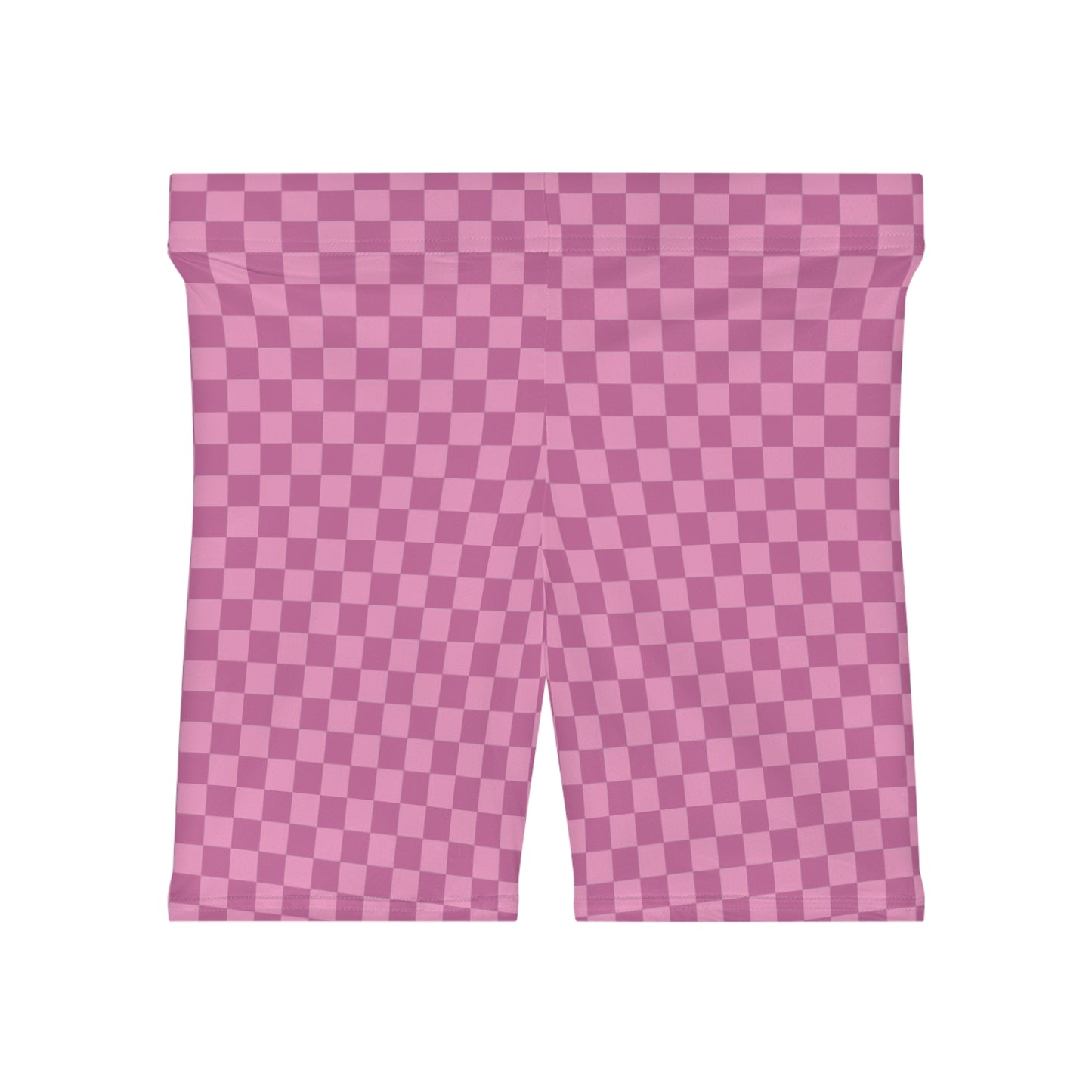 Stylish Women's Checkered Pattern Biker Shorts Checkered Pattern