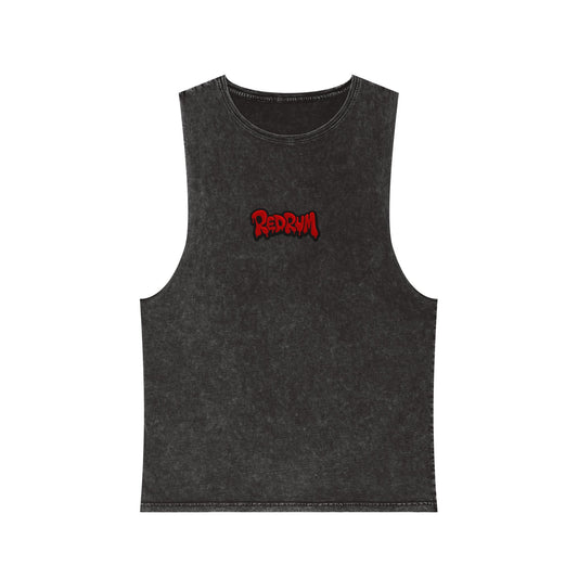 Unisex Stonewash Tank Top - Vintage Graphic Tee, Summer Casual Wear, Festival Style, Music Lover Gift, Urban Streetwear