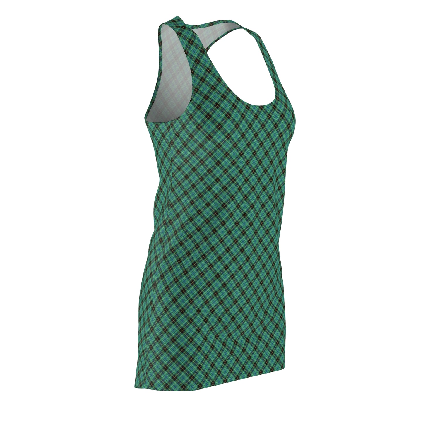 Plaid Racerback Dress, Women's Casual Summer Dress, Stylish Outdoor Dress, Great for Parties, Everyday Wear, Perfect Gift