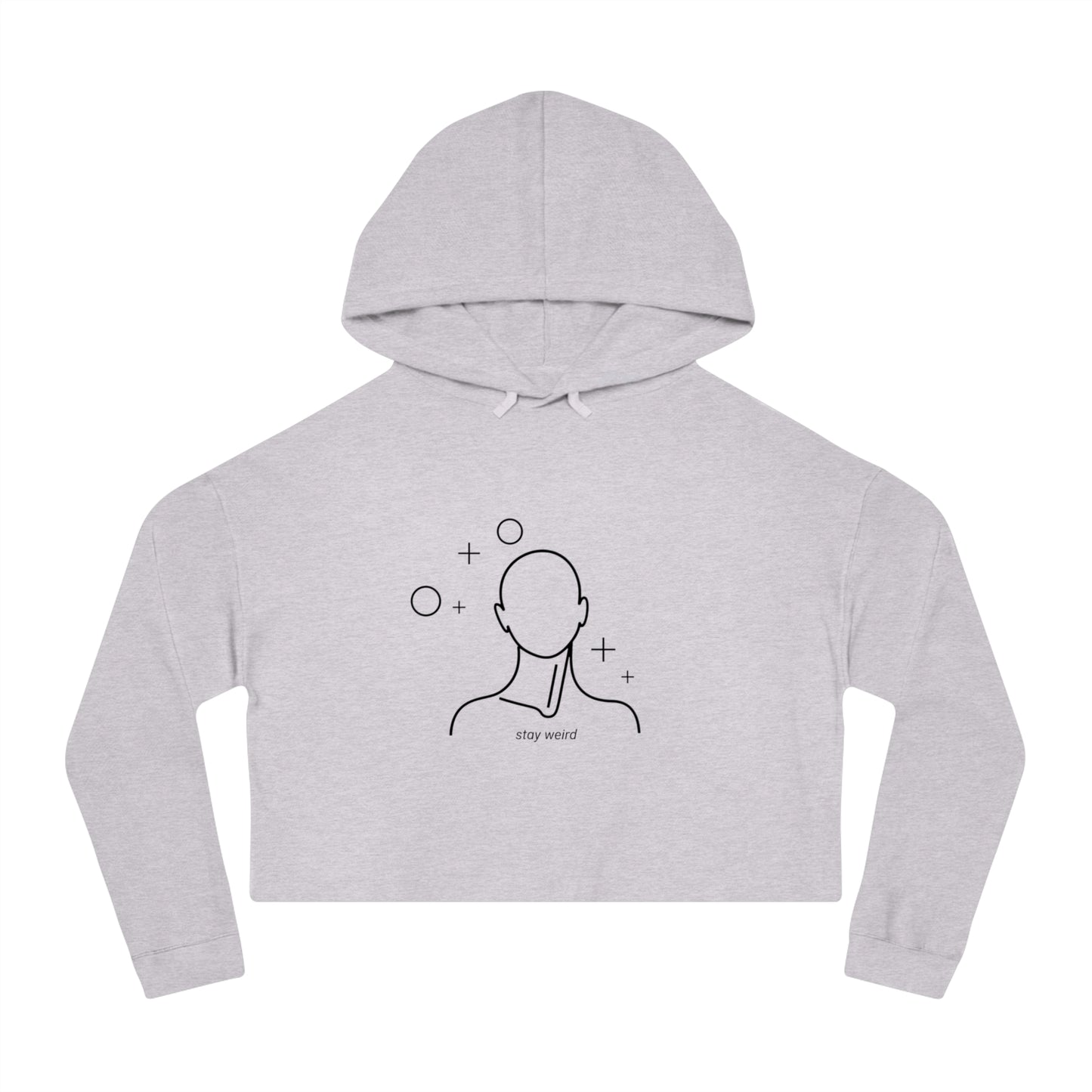 Chic Women's Cropped Hoodie with 'Stay Weird' Design - Casual Sweatshirt, Trendy Crop Top, Gift for Her, Unique Fashion, Comfortable [...]