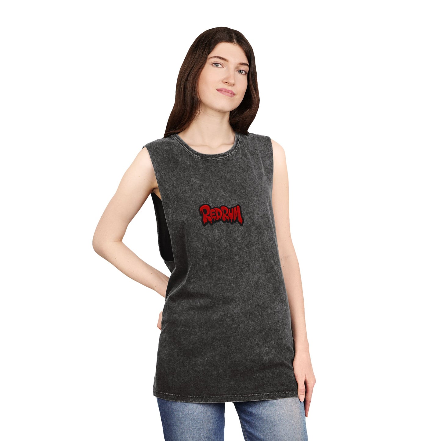 Unisex Stonewash Tank Top - Vintage Graphic Tee, Summer Casual Wear, Festival Style, Music Lover Gift, Urban Streetwear