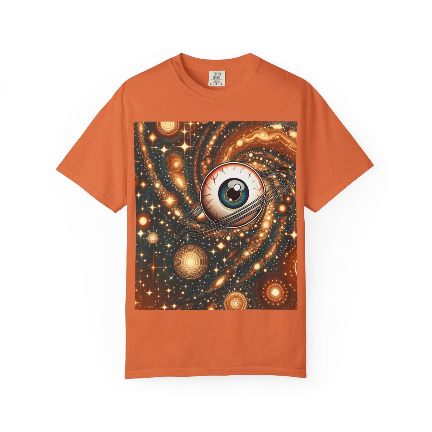 Cosmic Eye T-Shirt, Unisex Garment-Dyed Tee, Galaxy Print Shirt, Artistic Space Apparel, Unique Gift for Space Lovers