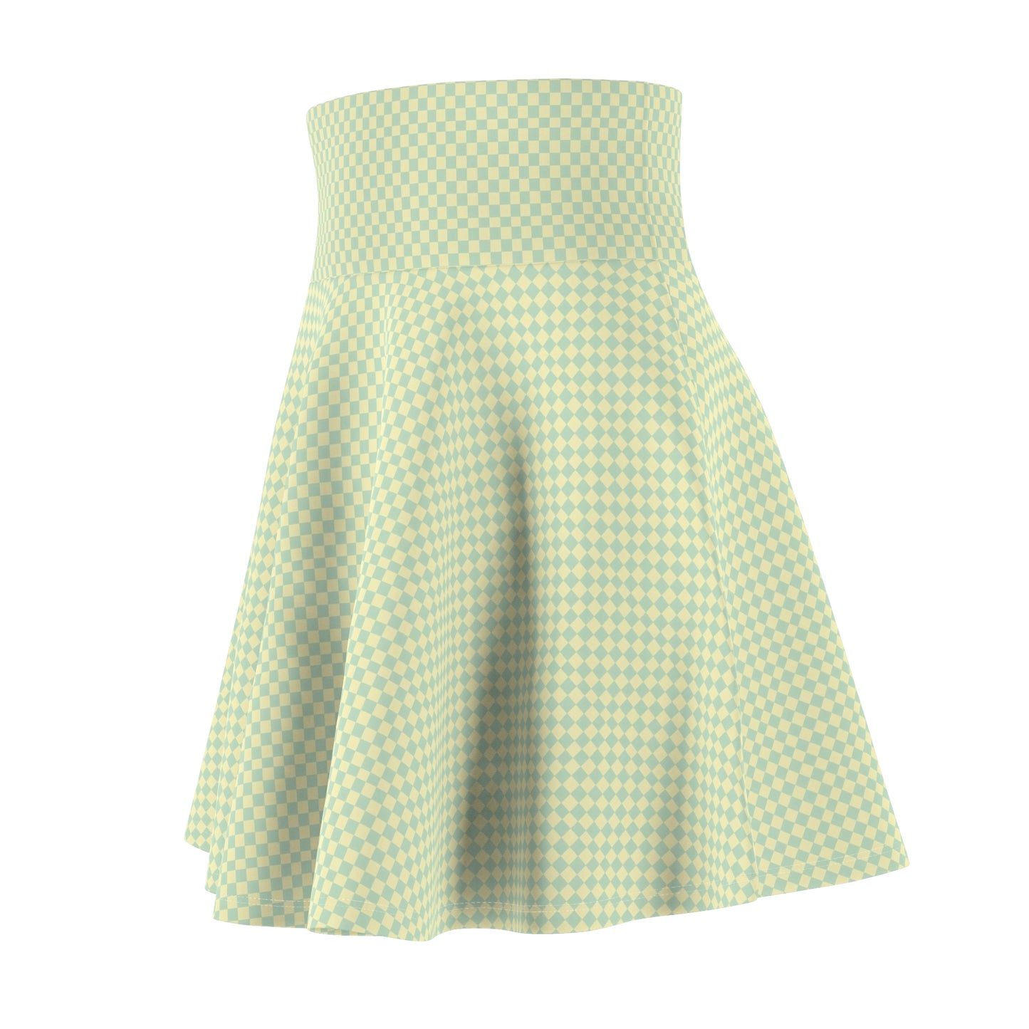 Women's Gingham Skater Skirt - Casual Chic, Perfect for Spring Weddings, Festivals, Day Out, Brunch, Summer Parties