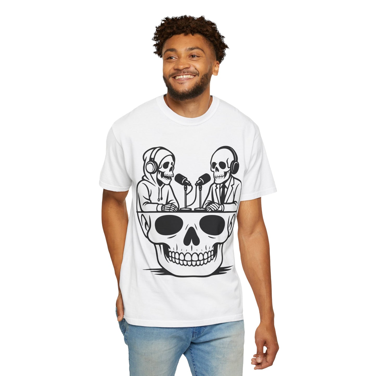 Skull Podcast Unisex T-Shirt - Cool Graphic Tee for Music Lovers
