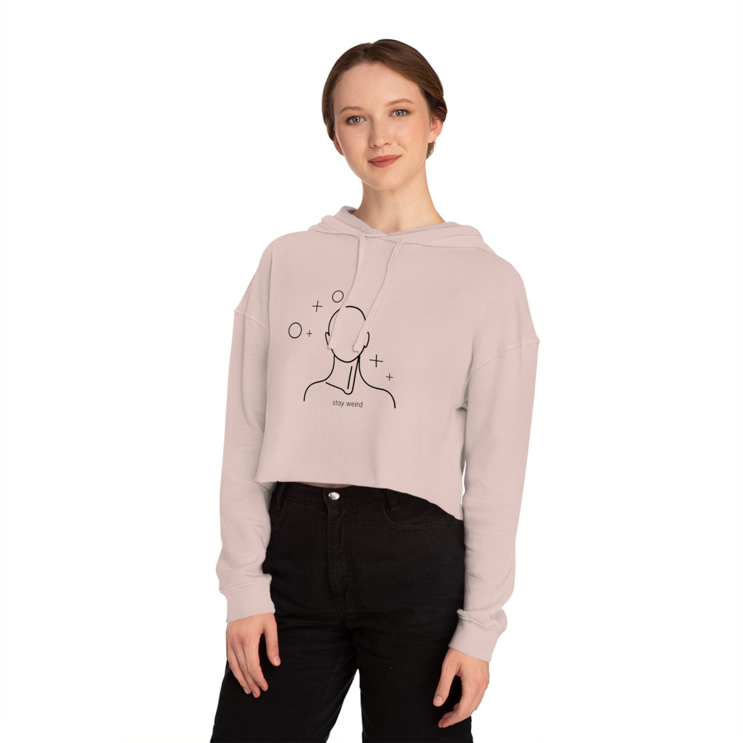Chic Women's Cropped Hoodie with 'Stay Weird' Design - Casual Sweatshirt, Trendy Crop Top, Gift for Her, Unique Fashion, Comfortable [...]