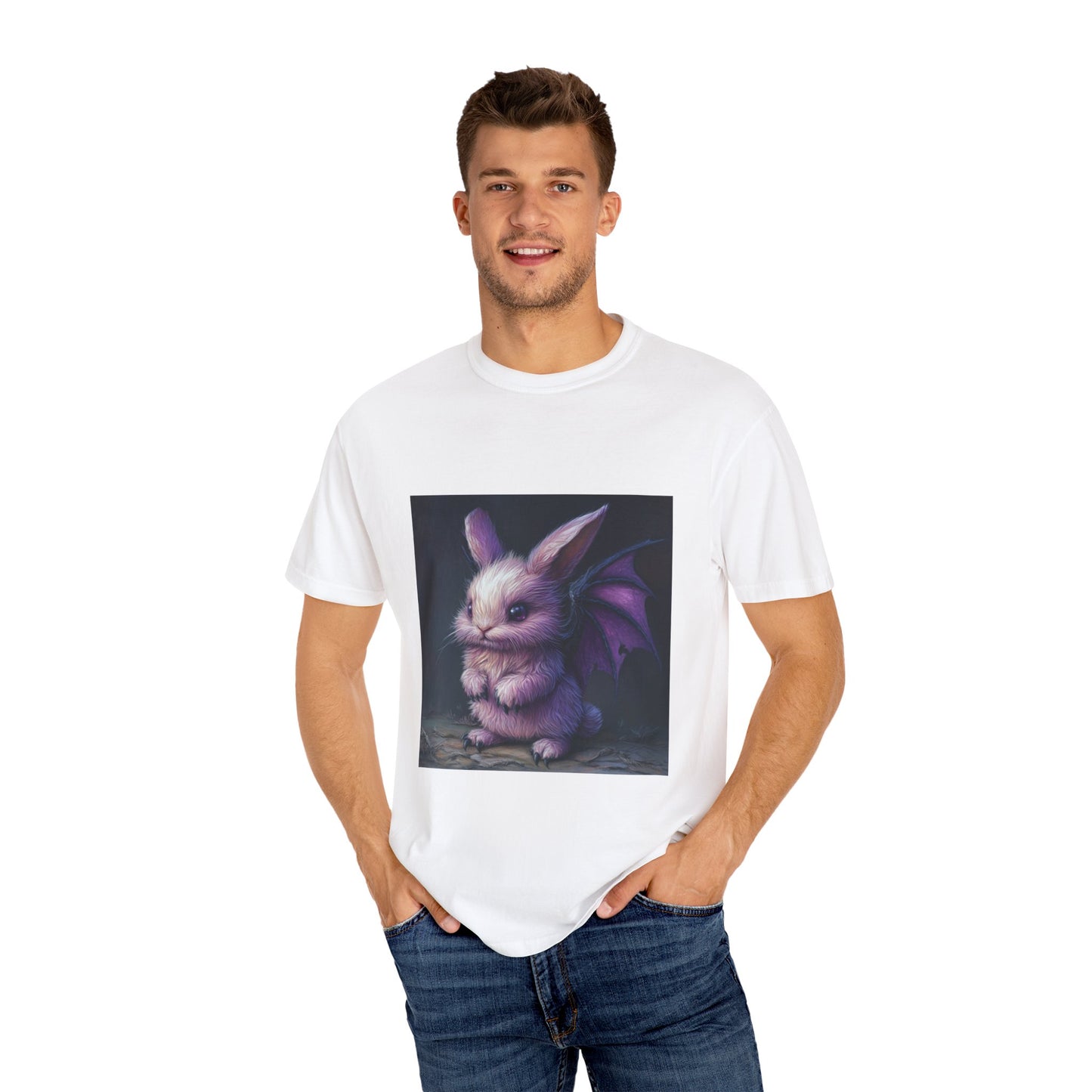 Fantasy Dragon Bunny Unisex T-shirt | Cute Animal Graphic Tee, Nature Lovers Gift, Whimsical Apparel, Perfect for Kids & Adults