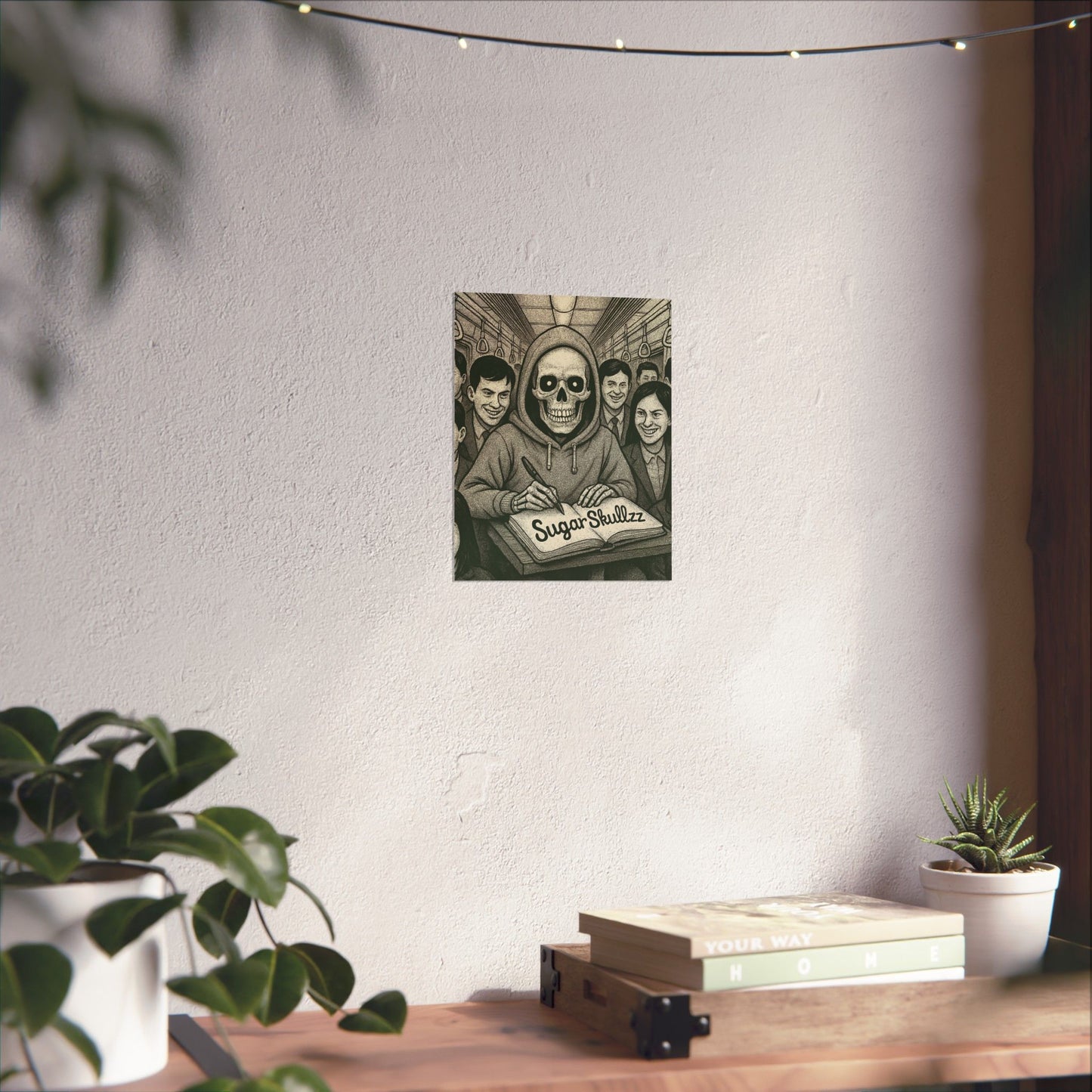 Edgy Sugar Skull Matte Poster - Urban Vibe Art Print