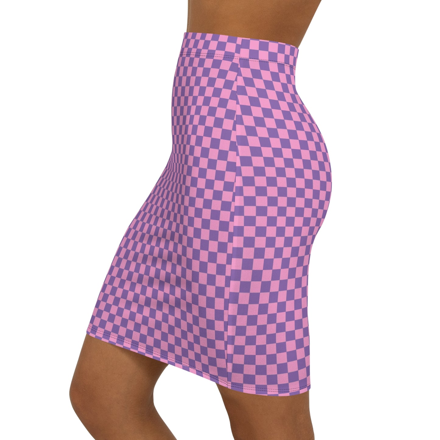 Vibrant Checker Print Pencil Skirt | Trendy Midi Skirt, Stylish Evening Wear, Casual Day Out, Spring Fashion, Festival Outfit