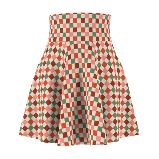 Festive Women's Skater Skirt, Holiday Outfit, Christmas Party Wear, Unique Gift, Casual Style, All-Occasion Fashion