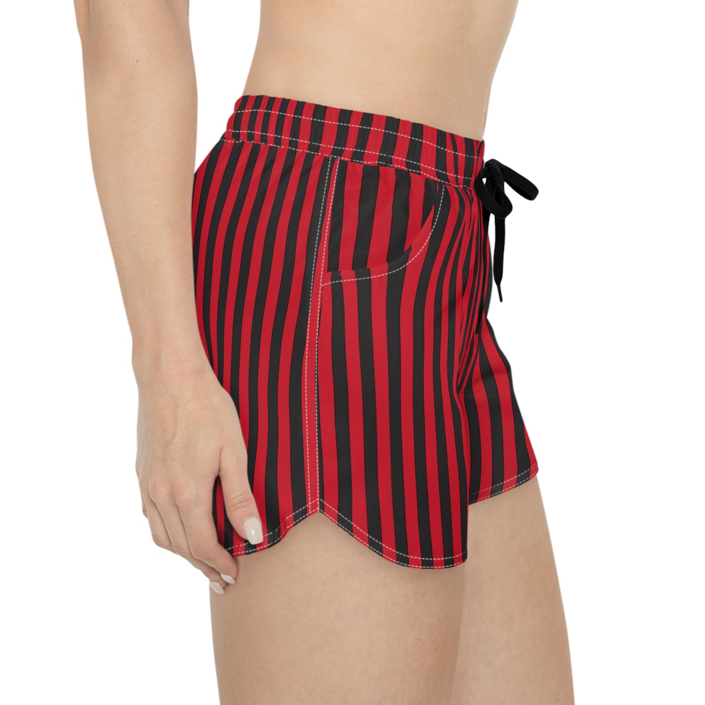 Trendy Women's Casual Shorts - Striped Summer Wear, Beach Outfit, Vacation Shorts, Gym Attire, Festival Shorts