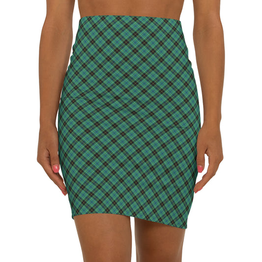 Stylish Women's Pencil Skirt, Mid-Waist Skirt, Plaid Pattern Skirt, Office Wear, Casual Outing, Birthday Gift