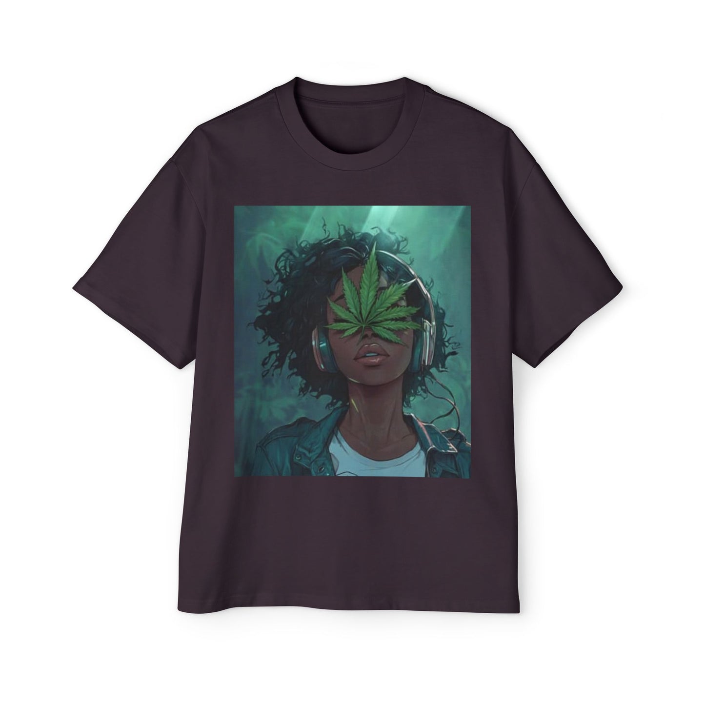 Chill Vibes Men’s Heavy Oversized Tee - Cool Cannabis Art Shirt, Streetwear, Music Lovers Gift, Relaxed Fit Fashion, Summer Style