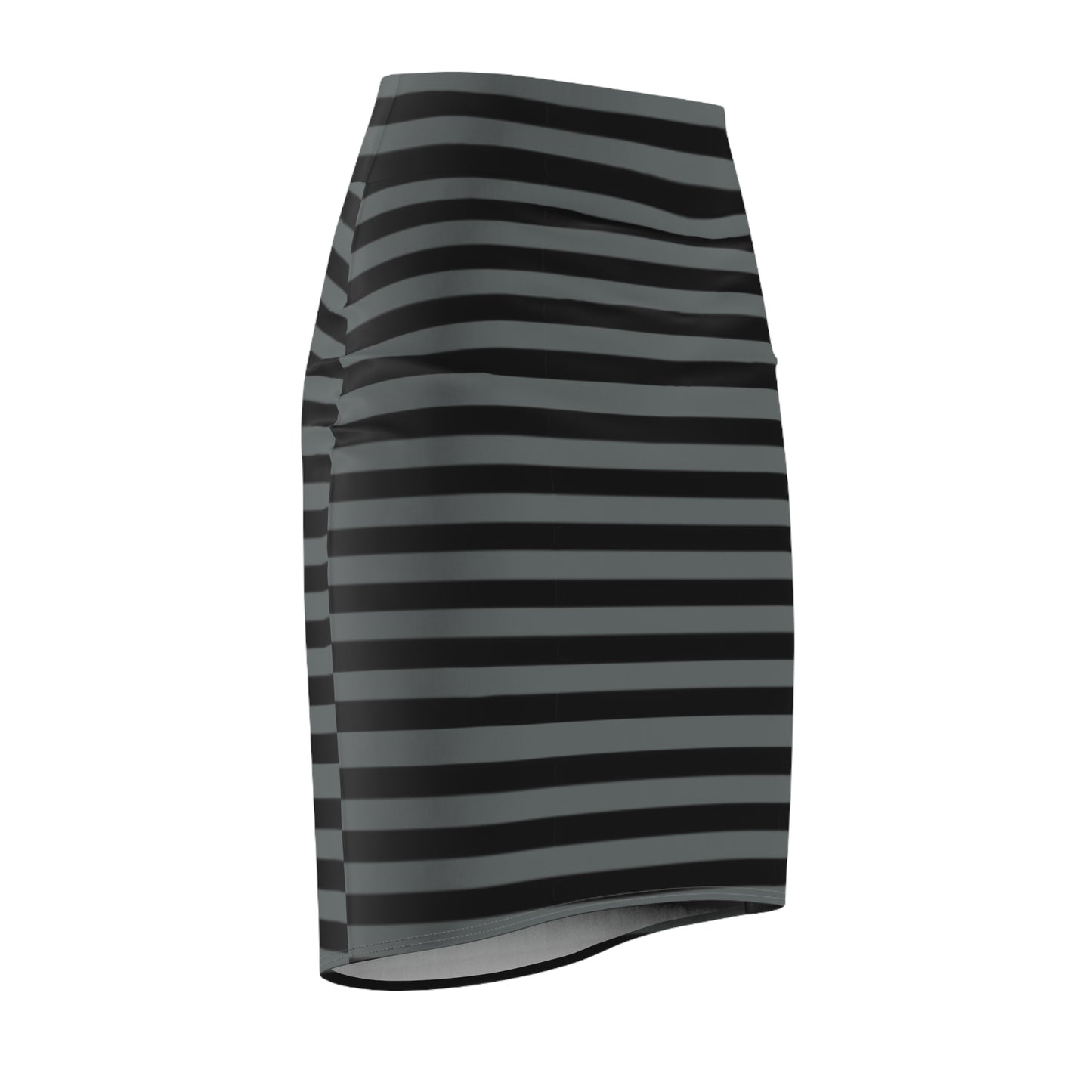 Chic Women's Pencil Skirt, Stylish Skirt for Office, AOP Striped Skirt, Casual Wear, Gift for Her, Modern Outfit
