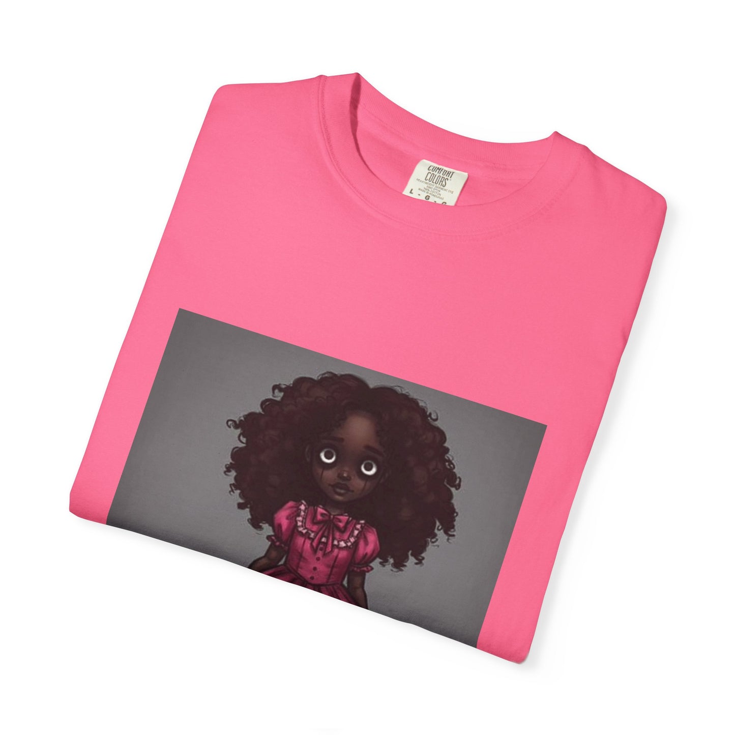 Whimsical Doll Graphic T-shirt, Cute Fashion Tee, Unisex Casual Wear, Gift for Teen Girls, Artistic Apparel, Birthday Present