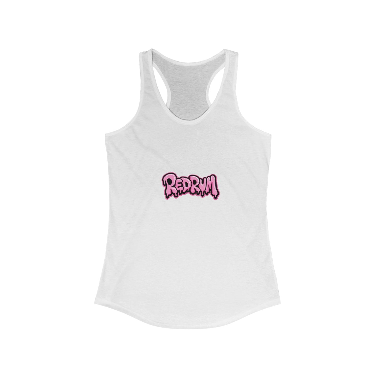 Redrum Women's Racerback Tank, Halloween Costume Top, Spooky Summer Shirt, Horror Film Apparel, Gift for Fans