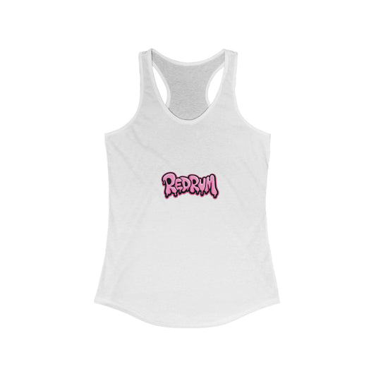 Redrum Women's Racerback Tank, Halloween Costume Top, Spooky Summer Shirt, Horror Film Apparel, Gift for Fans