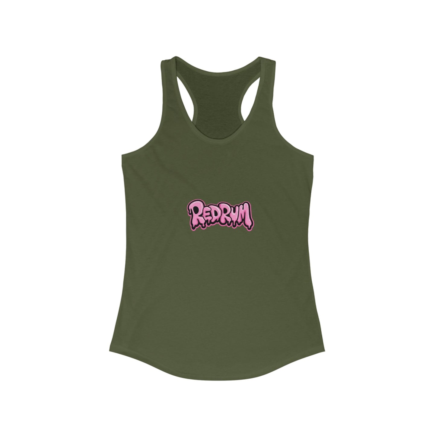 Redrum Women's Racerback Tank, Halloween Costume Top, Spooky Summer Shirt, Horror Film Apparel, Gift for Fans