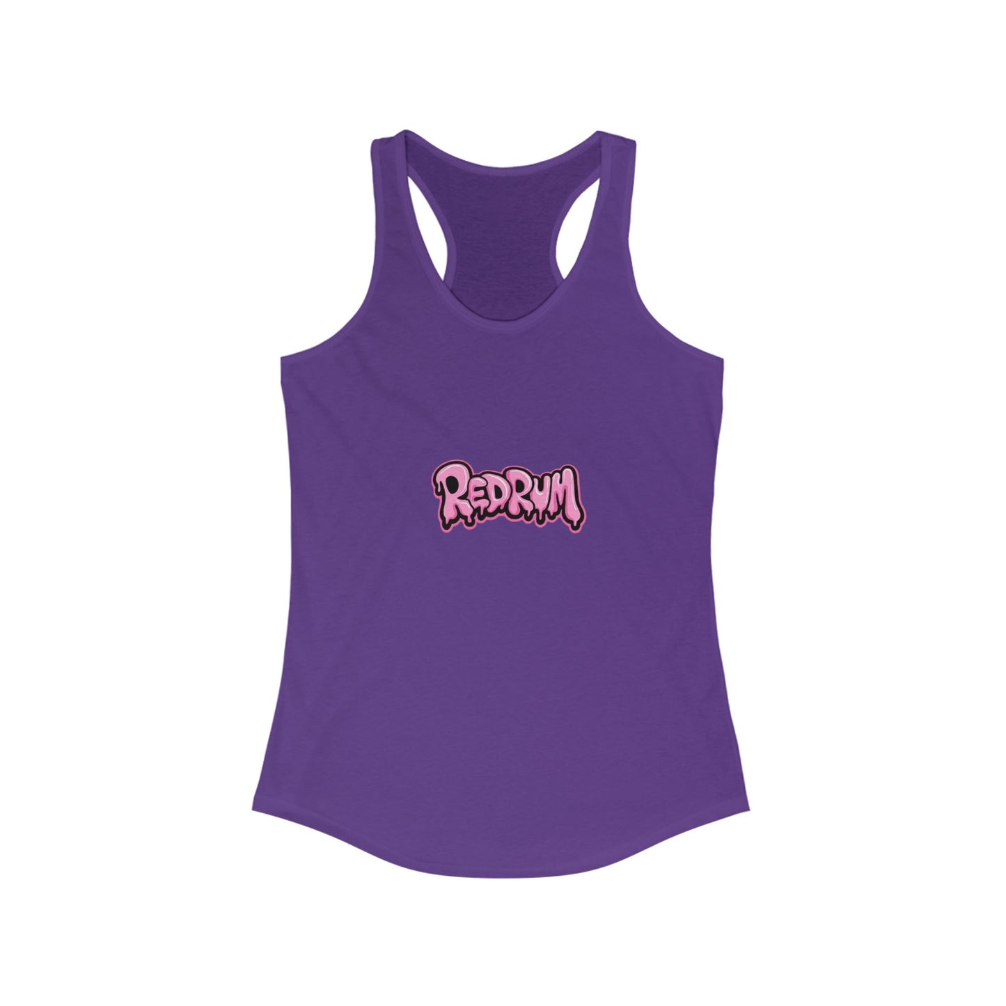 Redrum Women's Racerback Tank, Halloween Costume Top, Spooky Summer Shirt, Horror Film Apparel, Gift for Fans