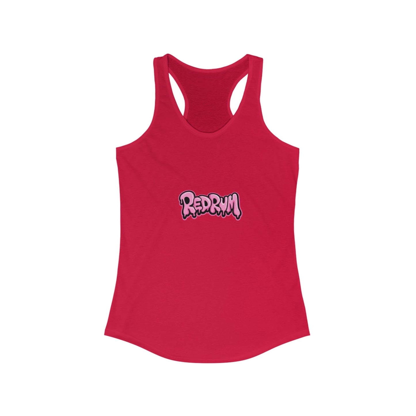 Redrum Women's Racerback Tank, Halloween Costume Top, Spooky Summer Shirt, Horror Film Apparel, Gift for Fans
