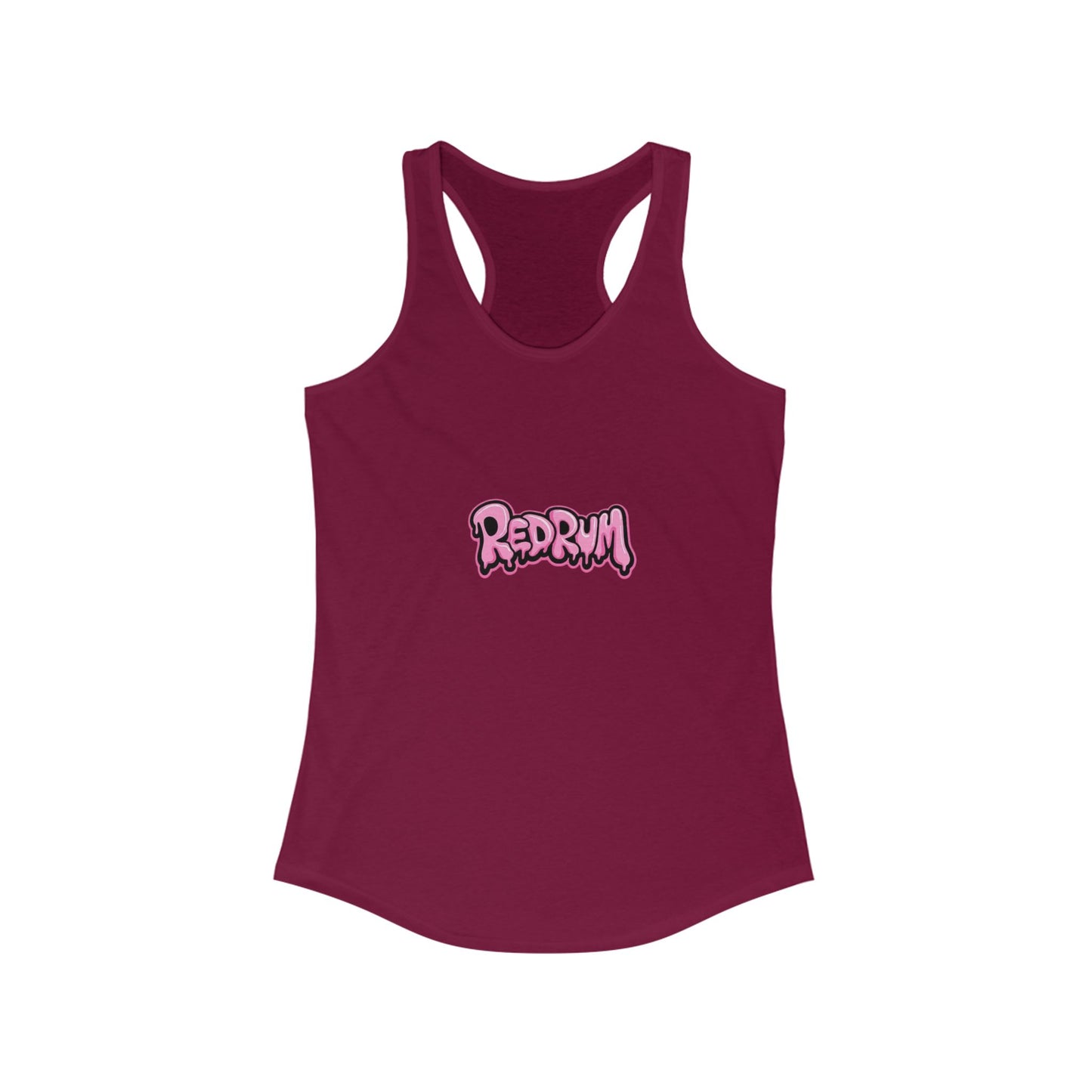 Redrum Women's Racerback Tank, Halloween Costume Top, Spooky Summer Shirt, Horror Film Apparel, Gift for Fans