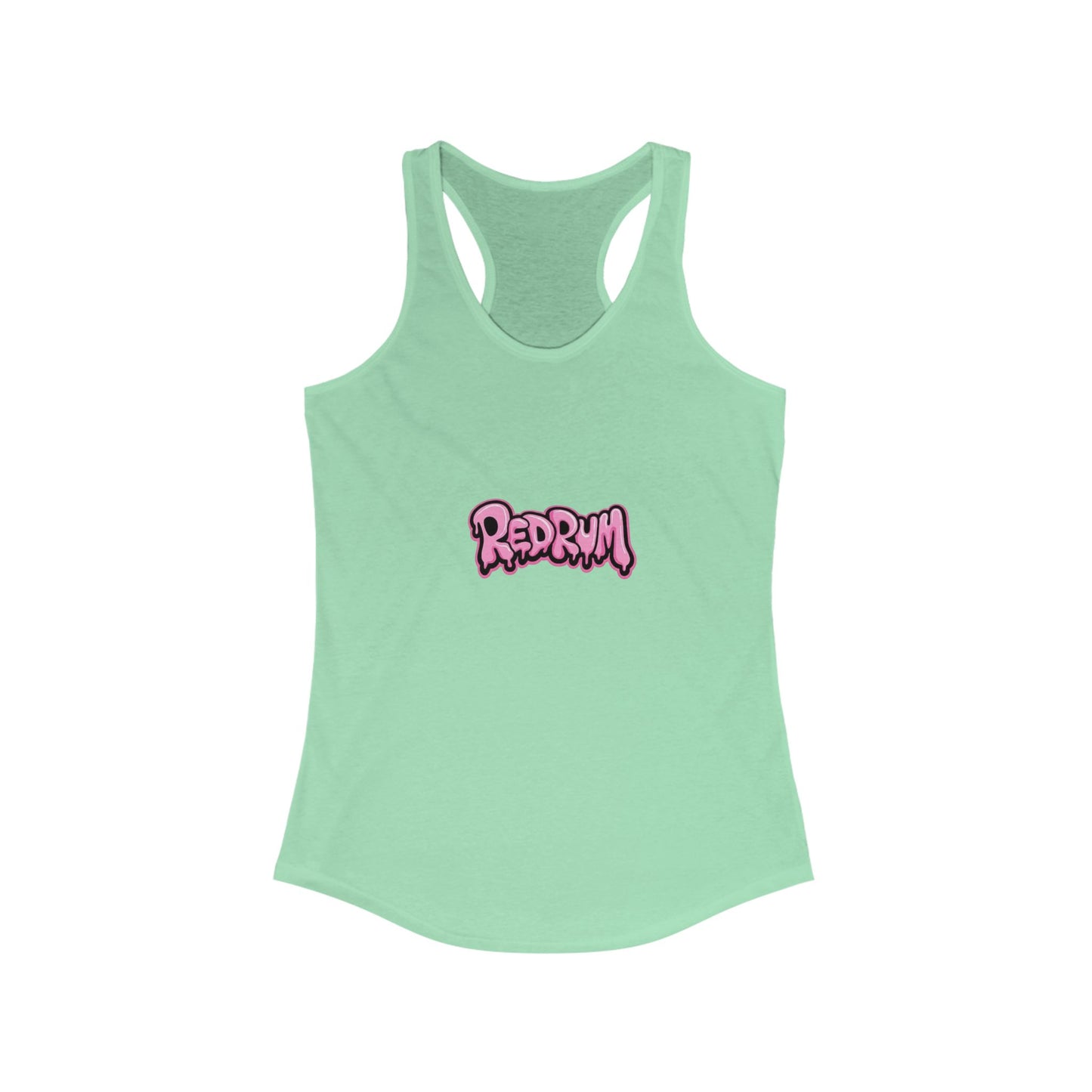 Redrum Women's Racerback Tank, Halloween Costume Top, Spooky Summer Shirt, Horror Film Apparel, Gift for Fans