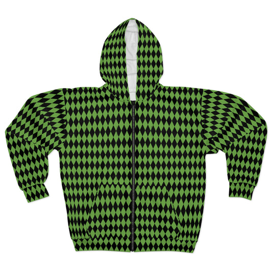 Vibrant Houndstooth Zip Hoodie, Cozy Unisex Outerwear, Casual Layering for Everyday Comfort, Perfect for Fall and Spring Fashion, [...]