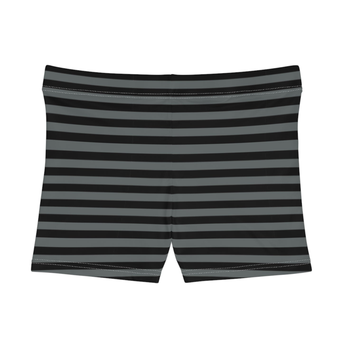 Chic Black Stripe Women's Shorts, Stylish Casual Bottoms, Summer Attire, Trendy Loungewear, Perfect for Beach Days, Activewear