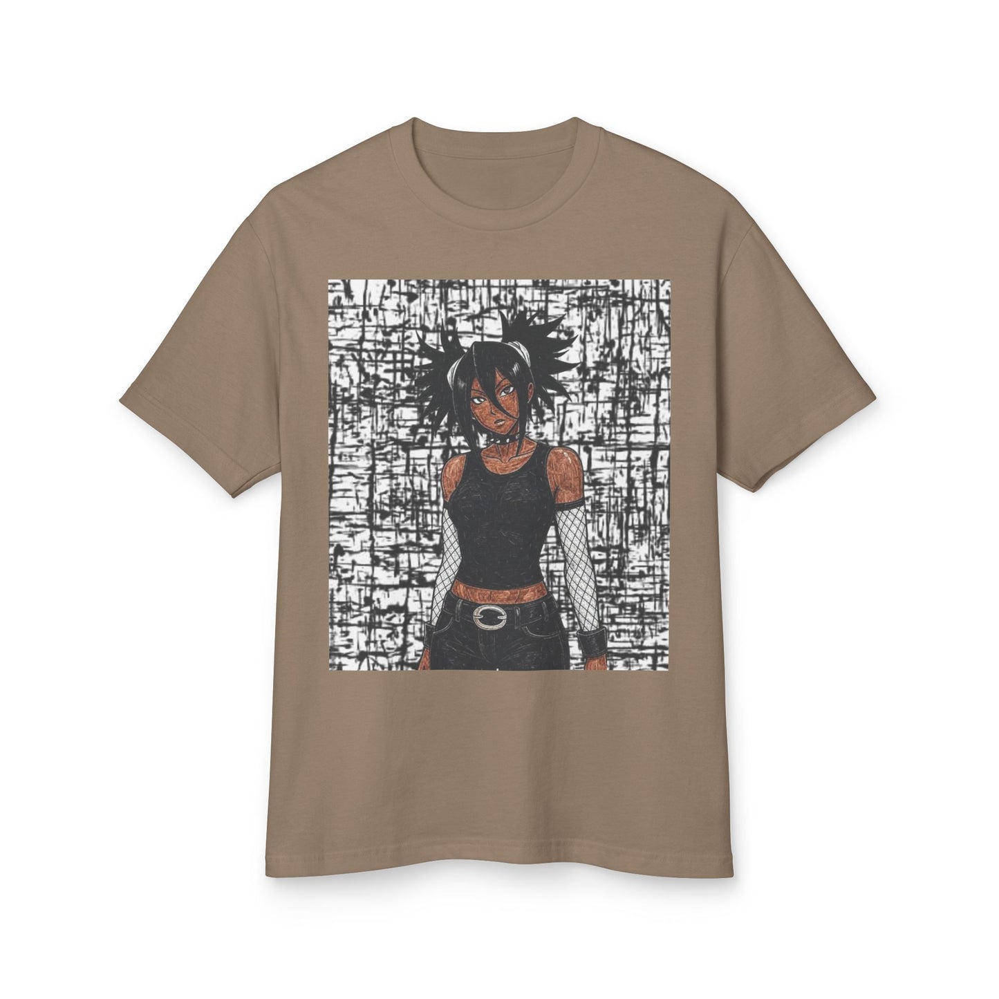 Anime-Inspired Heavyweight Tee, Graphic T-Shirt, Vintage Style, Casual Wear, Streetwear, Gift for Anime Lovers