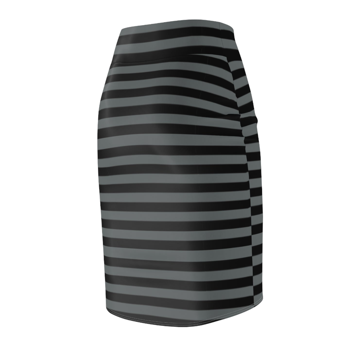 Chic Women's Pencil Skirt, Stylish Skirt for Office, AOP Striped Skirt, Casual Wear, Gift for Her, Modern Outfit