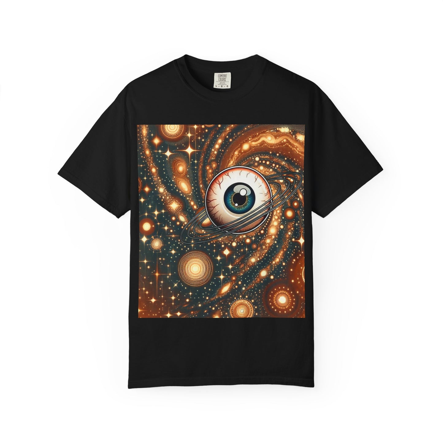 Cosmic Eye T-Shirt, Unisex Garment-Dyed Tee, Galaxy Print Shirt, Artistic Space Apparel, Unique Gift for Space Lovers