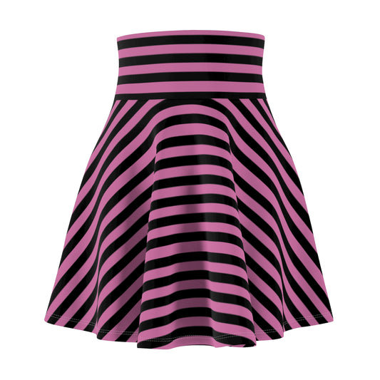 Trendy Striped Skater Skirt for Women, Flared Dressy Skirt, Cute Casual Outfit, Spring Fashion, Party Wear