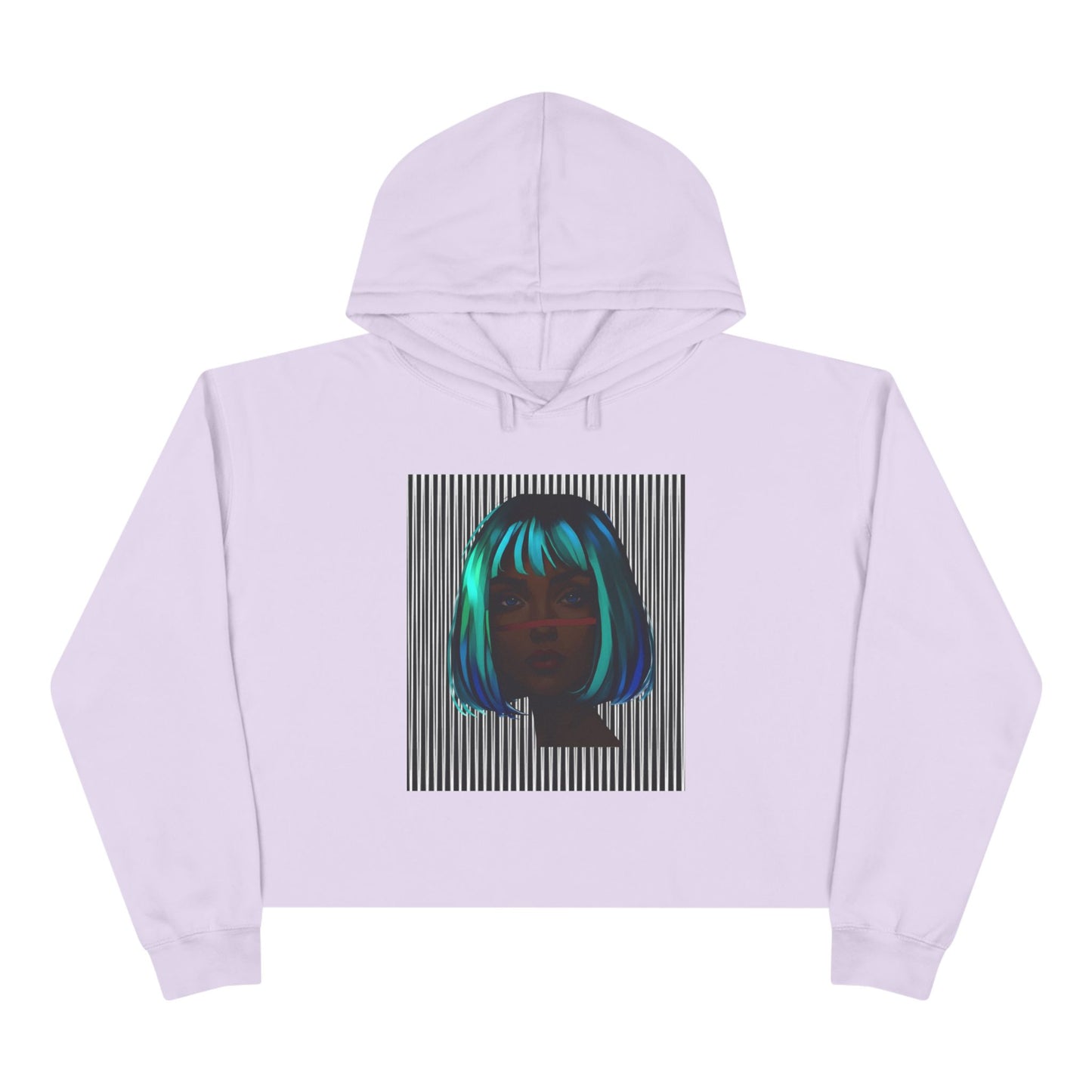 Vibrant Crop Hoodie with Artistic Design, Trendy Streetwear, Perfect for Casual Outings, Gifts for Her, Fashion-Forward Style