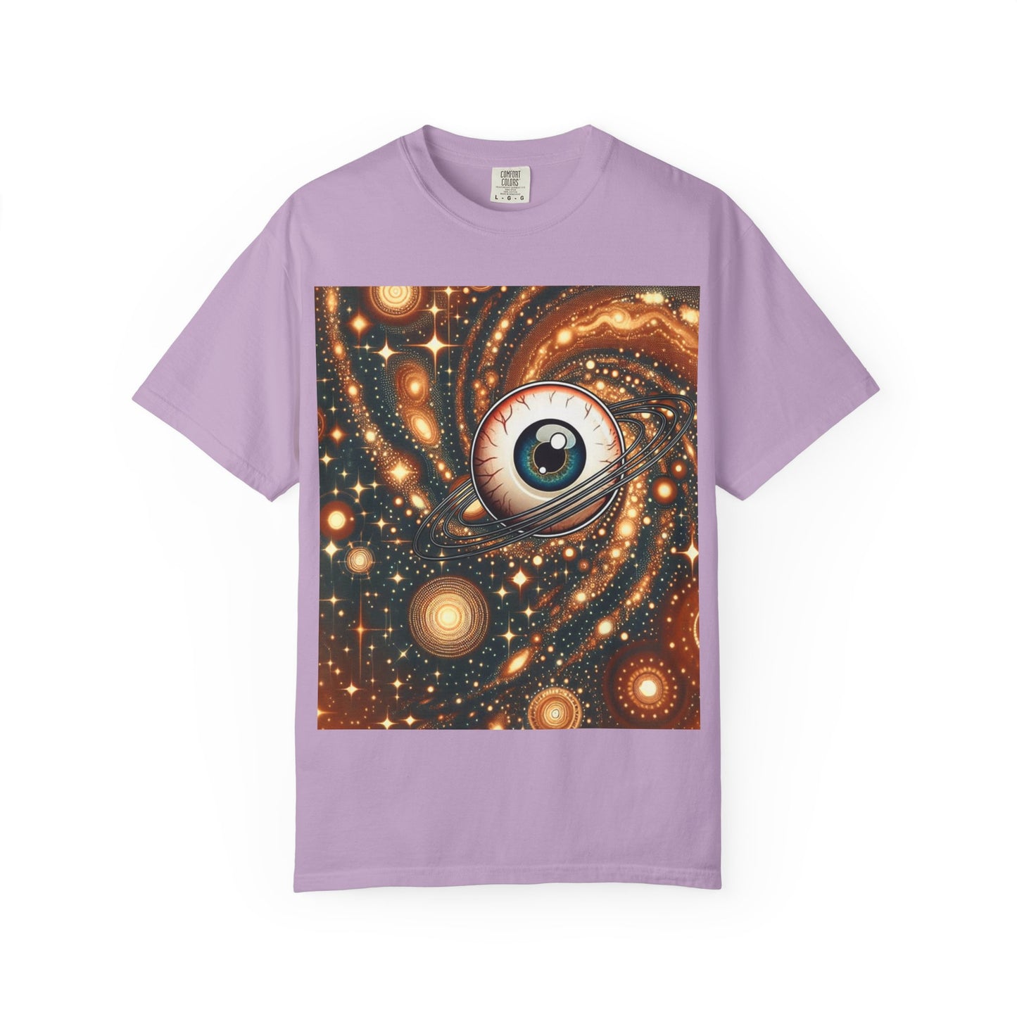 Cosmic Eye T-Shirt, Unisex Garment-Dyed Tee, Galaxy Print Shirt, Artistic Space Apparel, Unique Gift for Space Lovers