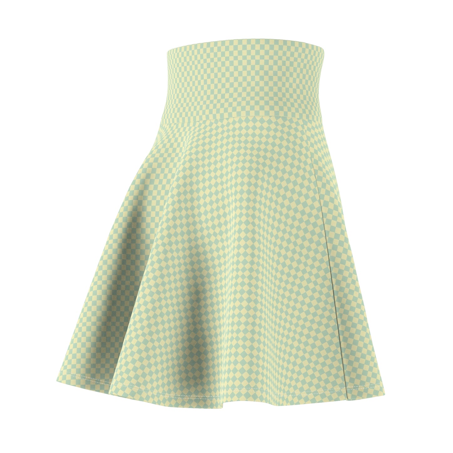 Women's Gingham Skater Skirt - Casual Chic, Perfect for Spring Weddings, Festivals, Day Out, Brunch, Summer Parties