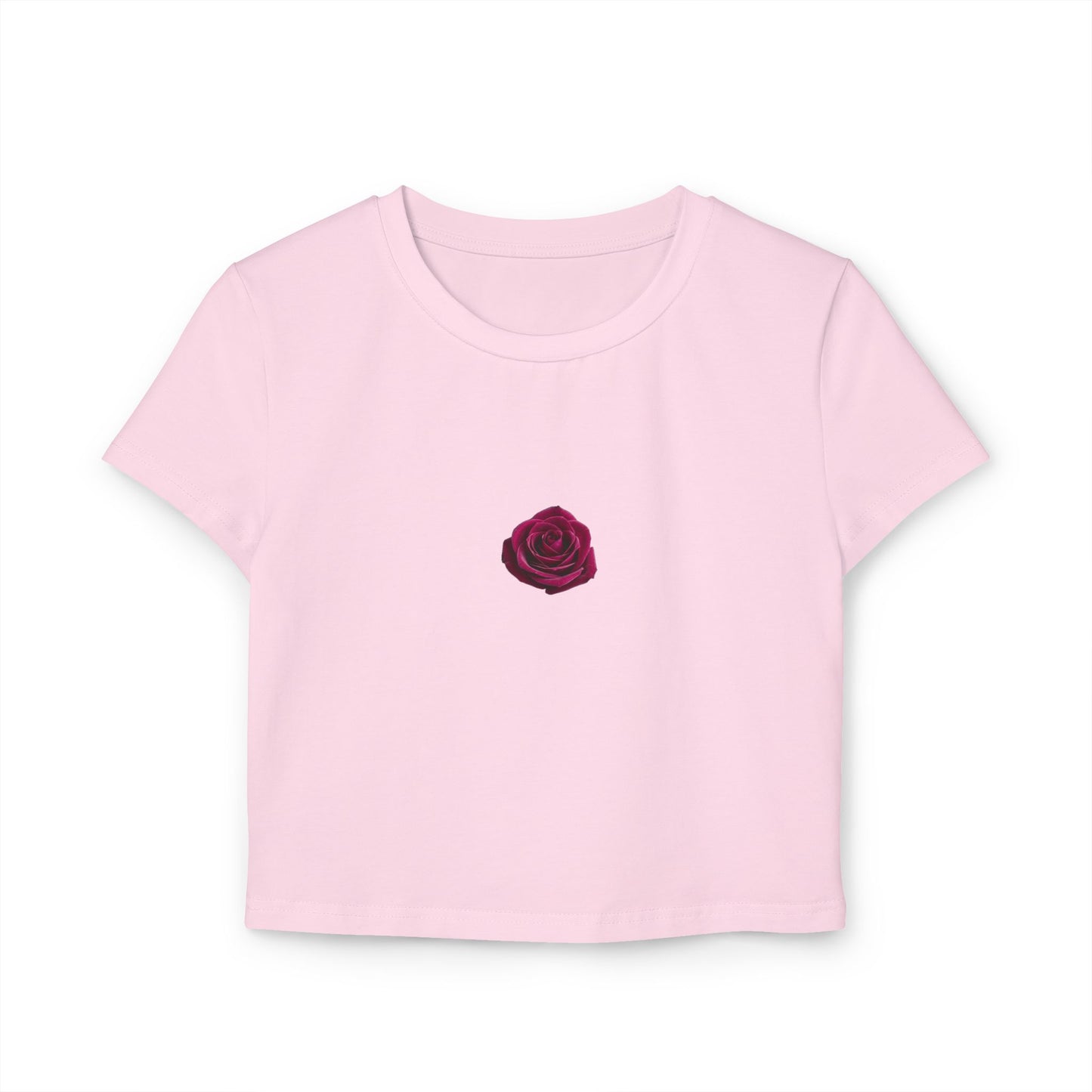 Cropped Tee Rose Graphic