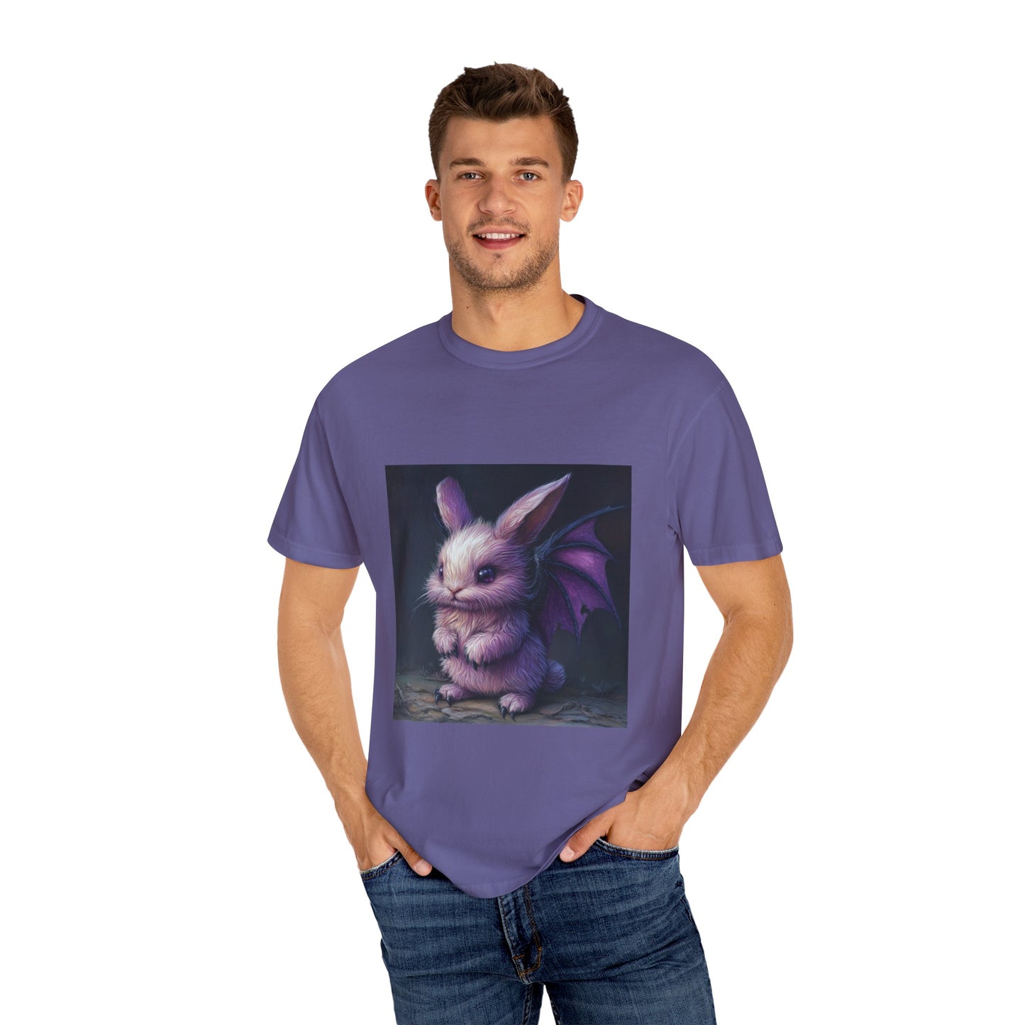 Fantasy Dragon Bunny Unisex T-shirt | Cute Animal Graphic Tee, Nature Lovers Gift, Whimsical Apparel, Perfect for Kids & Adults